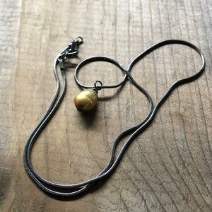 Baroque Pearl Necklace, Choker Length 16", Bronze Cultured Freshwater Pearl